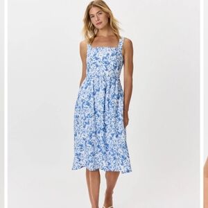 Quince European Linen Fit And Flare Dress